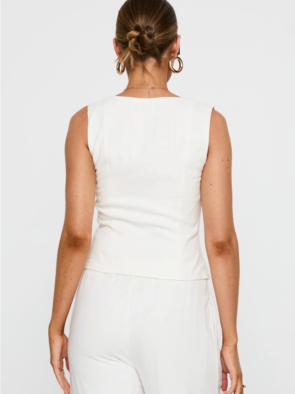 Princess Polly Zenda Linen Blend Top - Picture 3 of 5
